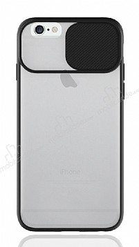 Eiroo Lens Series iPhone 6 / 6S Siyah Silikon Klf