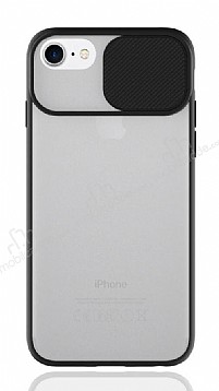 Eiroo Lens Series iPhone 7 / 8 Siyah Silikon Klf