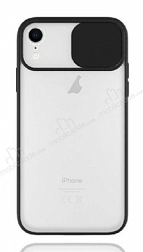 Eiroo Lens Series iPhone XR Siyah Silikon Klf