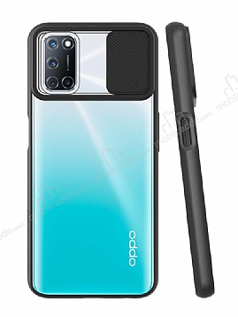 Eiroo Lens Series Oppo A72 Siyah Silikon Klf