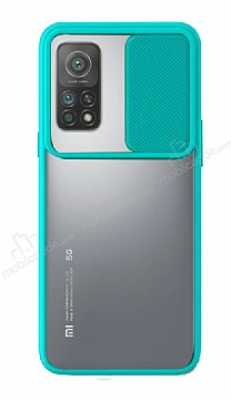 Eiroo Lens Series Xiaomi Mi 10T Turkuaz Silikon Klf