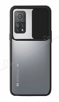 Eiroo Lens Series Xiaomi Mi 10T Pro Siyah Silikon Klf