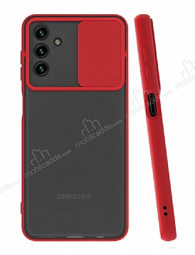 Eiroo Lens Series Samsung Galaxy A04s Krmz Silikon Klf