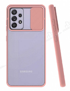 Eiroo Lens Series Samsung Galaxy A52 / A52 5G Pembe Silikon Klf