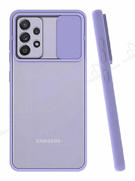 Eiroo Lens Series Samsung Galaxy A52 / A52 5G Mor Silikon Klf