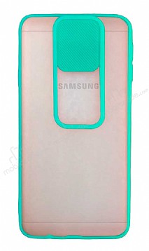 Eiroo Lens Series Samsung Galaxy J7 Prime Turkuaz Silikon Klf