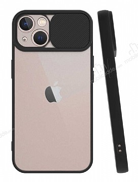 Eiroo Lens Series iPhone 13 Siyah Silikon Klf