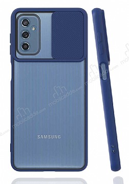 Eiroo Lens Series Samsung Galaxy M52 5G Lacivert Silikon Klf