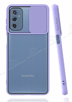Eiroo Lens Series Samsung Galaxy M52 5G Mor Silikon Klf
