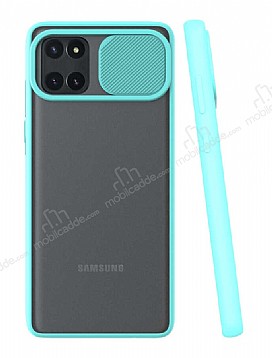 Eiroo Lens Series Samsung Galaxy Note 10 Lite Mavi Silikon Klf