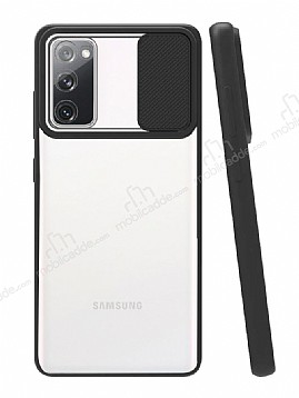 Eiroo Lens Series Samsung Galaxy S20 FE Siyah Silikon Klf