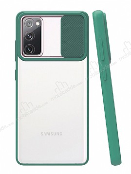 Eiroo Lens Series Samsung Galaxy S20 FE Yeil Silikon Klf