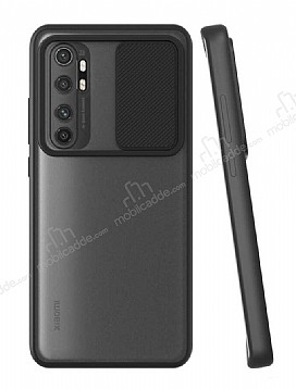 Eiroo Lens Series Xiaomi Mi Note 10 Lite Siyah Silikon Klf