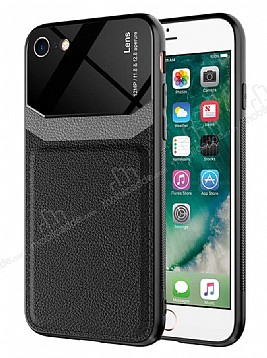 Eiroo Harbor iPhone SE 2020 Siyah Silikon Klf