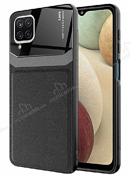 Eiroo Harbor Samsung Galaxy A12 / Galaxy M12 Siyah Silikon Klf