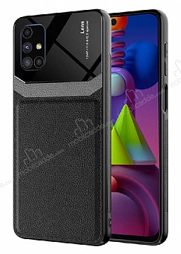 Eiroo Harbor Samsung Galaxy M51 Siyah Silikon Klf