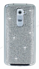 Eiroo LG G2 Tal Silver Silikon Klf
