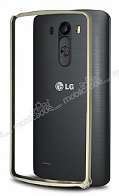 Eiroo LG G3 Metal Bumper ereve Gold Klf