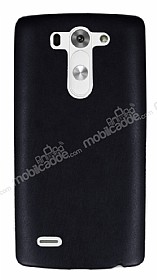 LG G3 S / G3 Beat Ultra nce Deri Siyah Silikon Klf