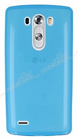 LG G3 S / G3 Beat Ultra nce effaf Mavi Silikon Klf