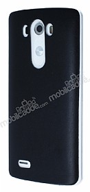 LG G3 Ultra nce Deri Siyah Silikon Klf