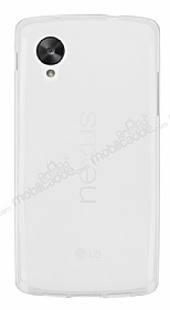 LG Google Nexus 5 Ultra nce effaf Beyaz Silikon Klf