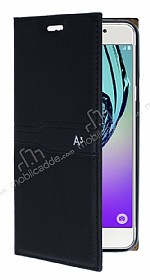 Samsung Galaxy A3 2016 Gizli Mknatsl Siyah Deri Klf