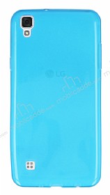 LG X Style Ultra nce effaf Mavi Silikon Klf