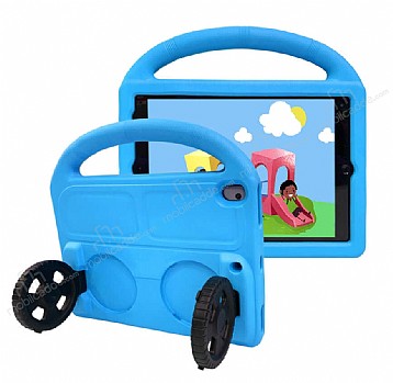 Eiroo Wheel Car iPad 10.2 2020 Ultra Koruma Mavi Klf