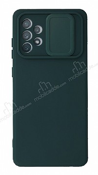 Eiroo Liquid Camera Samsung Galaxy A52 5G Kamera Korumal Yeil Klf
