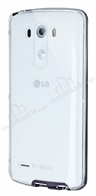 Eiroo Liquid Hybrid LG G3 Siyah Kenarl effaf Silikon Klf