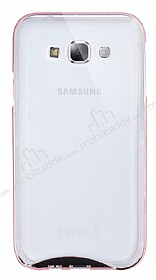 Eiroo Liquid Hybrid Samsung Galaxy E5 Rose Gold Kenarl effaf Silikon Klf