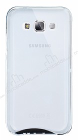 Eiroo Liquid Hybrid Samsung Galaxy E5 Silver Kenarl effaf Silikon Klf