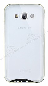 Eiroo Liquid Hybrid Samsung Galaxy E5 Gold Kenarl effaf Silikon Klf