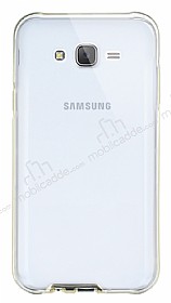 Eiroo Liquid Hybrid Samsung Galaxy J7 / Galaxy J7 Core Gold Kenarl effaf Silikon Klf