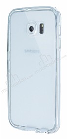 Eiroo Liquid Hybrid Samsung Galaxy S6 edge Silver Kenarl effaf Silikon Klf