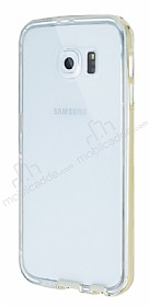 Eiroo Liquid Hybrid Samsung Galaxy S6 edge Gold Kenarl effaf Silikon Klf