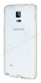 Eiroo Liquid Hybrid Samsung N9100 Galaxy Note 4 Gold Kenarl effaf Silikon Klf