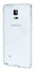 Eiroo Liquid Hybrid Samsung N9100 Galaxy Note 4 Silver Kenarl effaf Silikon Klf