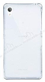 Eiroo Liquid Hybrid Sony Xperia Z2 Silver Kenarl effaf Silikon Klf