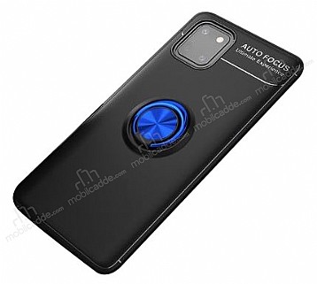 Eiroo Liquid Ring Huawei Y5p Standl Siyah-Lacivert Silikon Klf