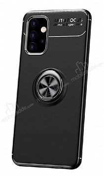 Eiroo Liquid Ring Samsung Galaxy A32 5G Standl Siyah Silikon Klf
