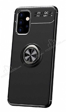 Eiroo Liquid Ring Samsung Galaxy A32 4G Standl Siyah Silikon Klf