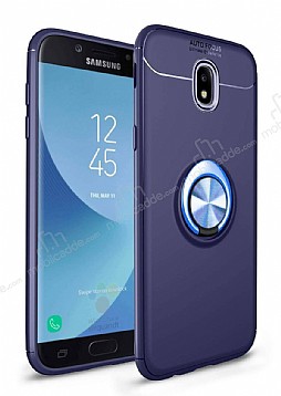 Eiroo Liquid Ring Samsung Galaxy J7 Pro 2017 Standl Lacivert Silikon Klf