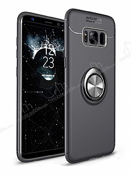 Eiroo Liquid Ring Samsung Galaxy S8 Plus Standl Siyah Silikon Klf