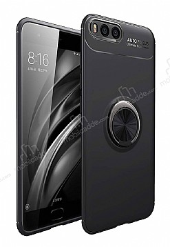 Eiroo Liquid Ring Xiaomi Mi 6 Standl Siyah Silikon Klf