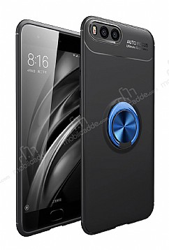 Eiroo Liquid Ring Xiaomi Mi 6 Standl Lacivert-Siyah Silikon Klf