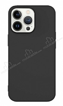 Eiroo Liquid Silicone iPhone 13 Pro Max Siyah Silikon Klf