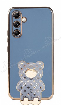 Eiroo Lks Ay Samsung Galaxy A34 Standl Mavi Silikon Klf
