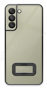 Eiroo Lux Clear Samsung Galaxy S21 FE 5G Kamera Korumal Siyah Silikon Klf